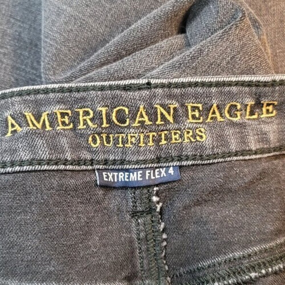 American eagle outfitters denim jeans extreme flex 4 30x34 Black - Picture 6 of 7